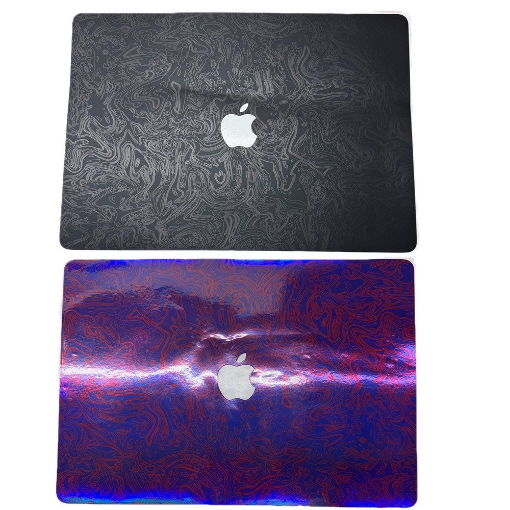 2 sets dbrand MacBook Air 15" Skin Damascus Topographic Black Holographic Vinyl